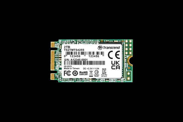 TRANSCEND 2 TB MTS425S M.2 SATA 3 2242 SSD 3D NAND - CACHELESS