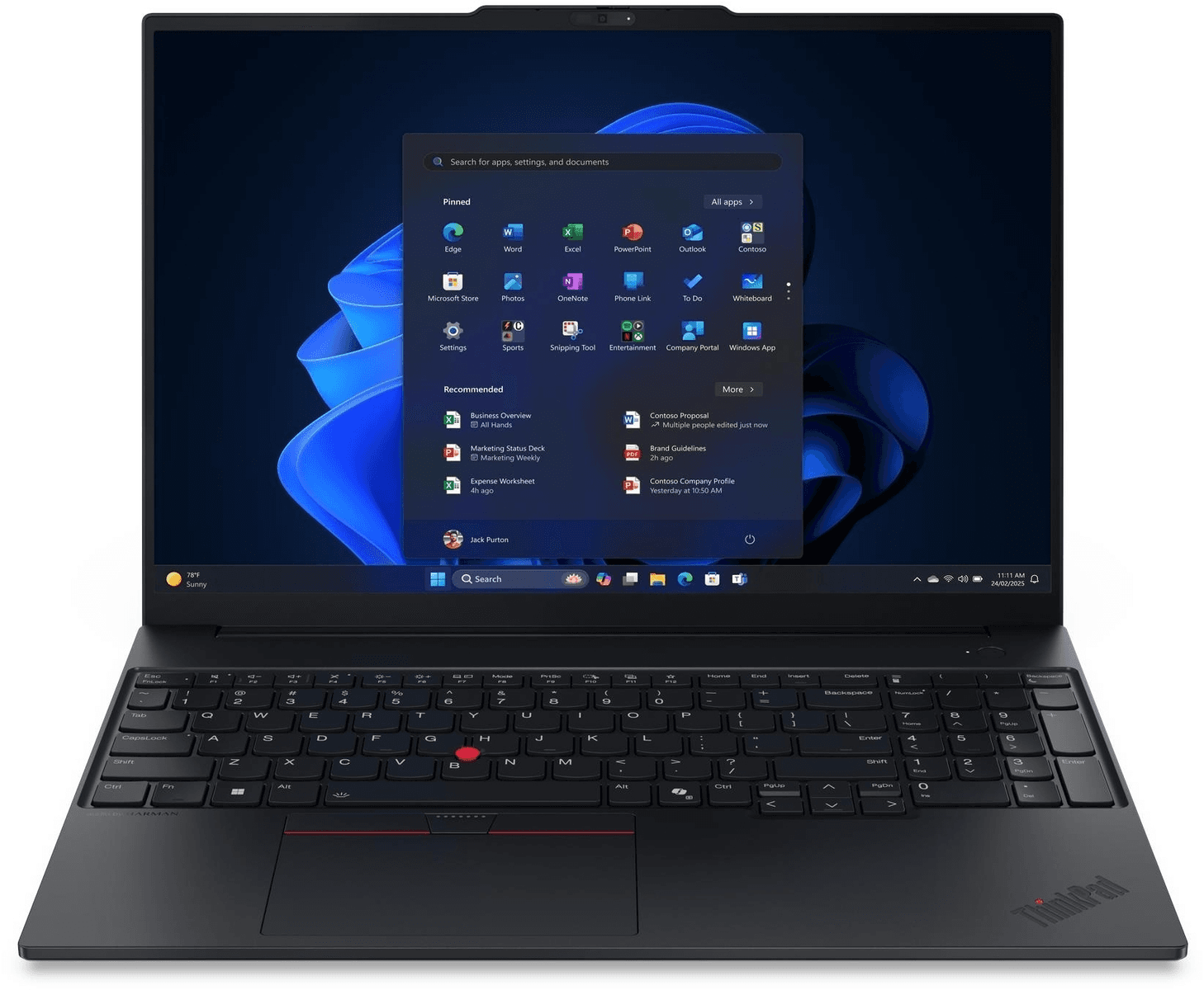 LENOVO ThinkPad E16 Gen 3 |Ultra 7-256V|BLACK|16'' WUXGA|16GB DDR5 OB|1TB PCIe SSD|3yr OSS|WIN11 Pro